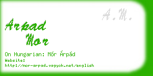 arpad mor business card